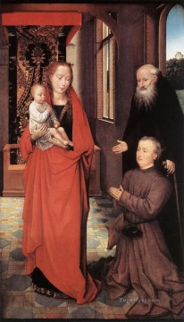 聖母子と修道院長聖アントニオと寄付者 1472年 オランダ ハンス・メムリンク Oil Paintings